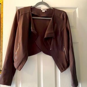 Bar III grey cropped jacket, size medium